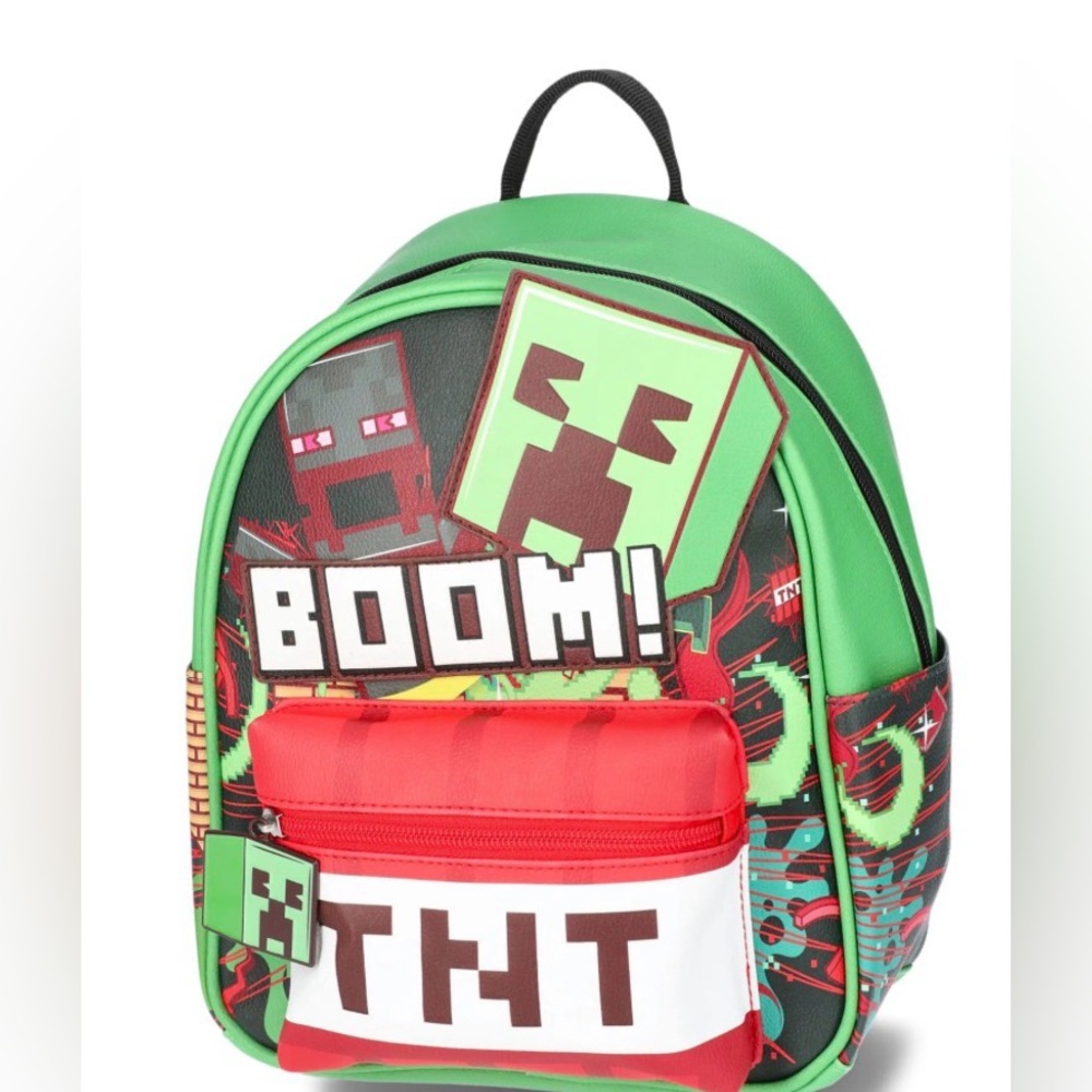 Minecraft Explosion TNT Women's Mini Backpack, Green - Picture 4 of 8